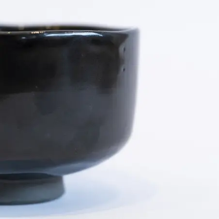 Bol à Matcha - Chawan japonais noir lisse diamètre 11cm